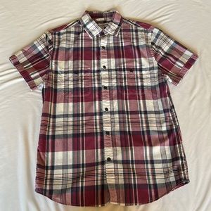 Express small short sleeve button up